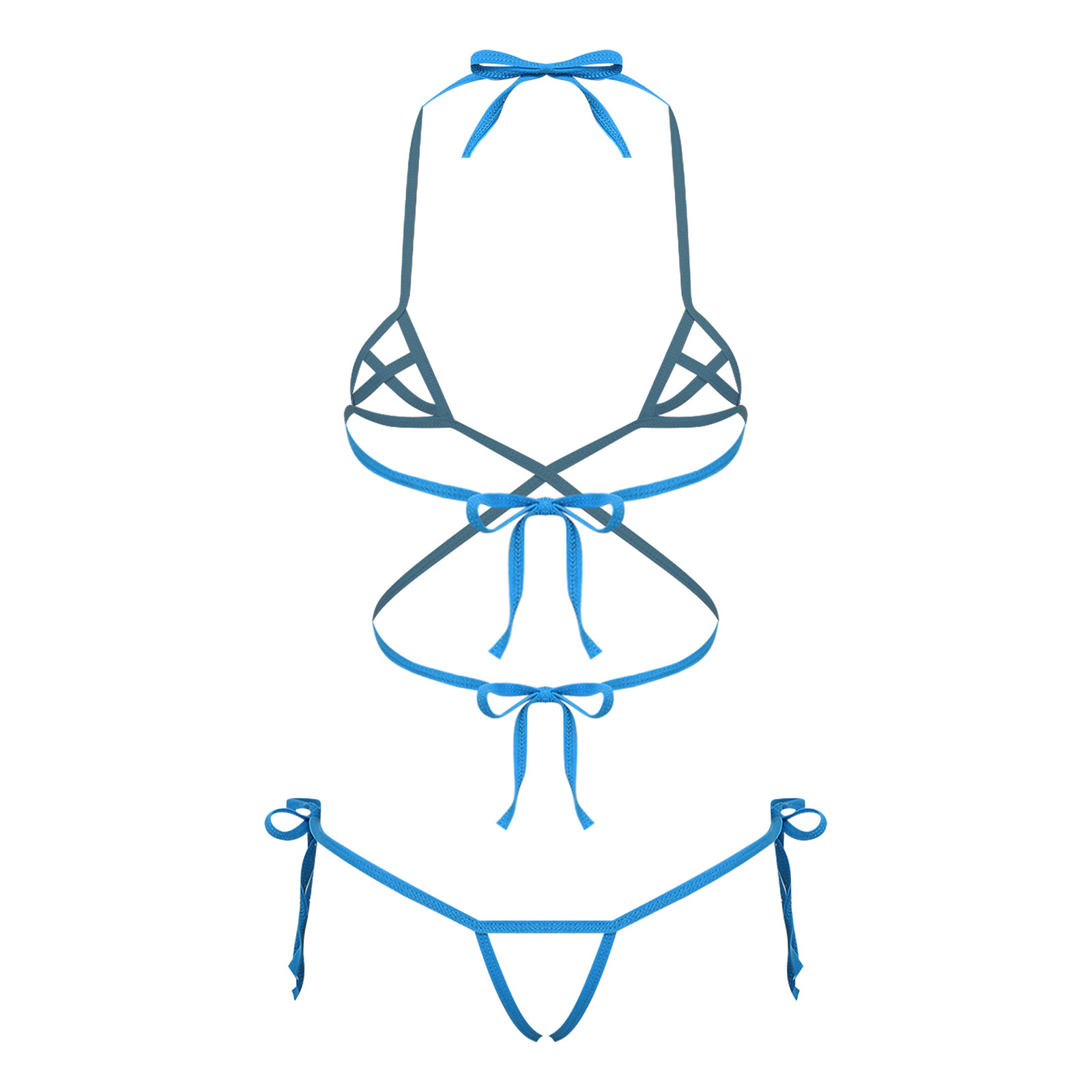 Lace Bralette Set - Ensemble de maillot de bain bikini