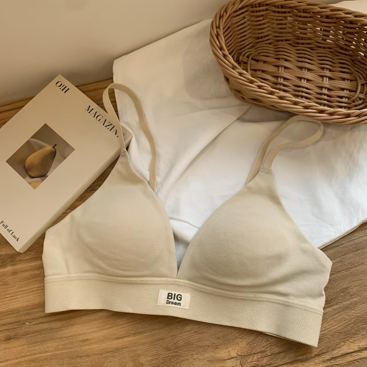 Underwire Bra Padded - Sous-vêtements femmes Triangle français tasse poitrine
