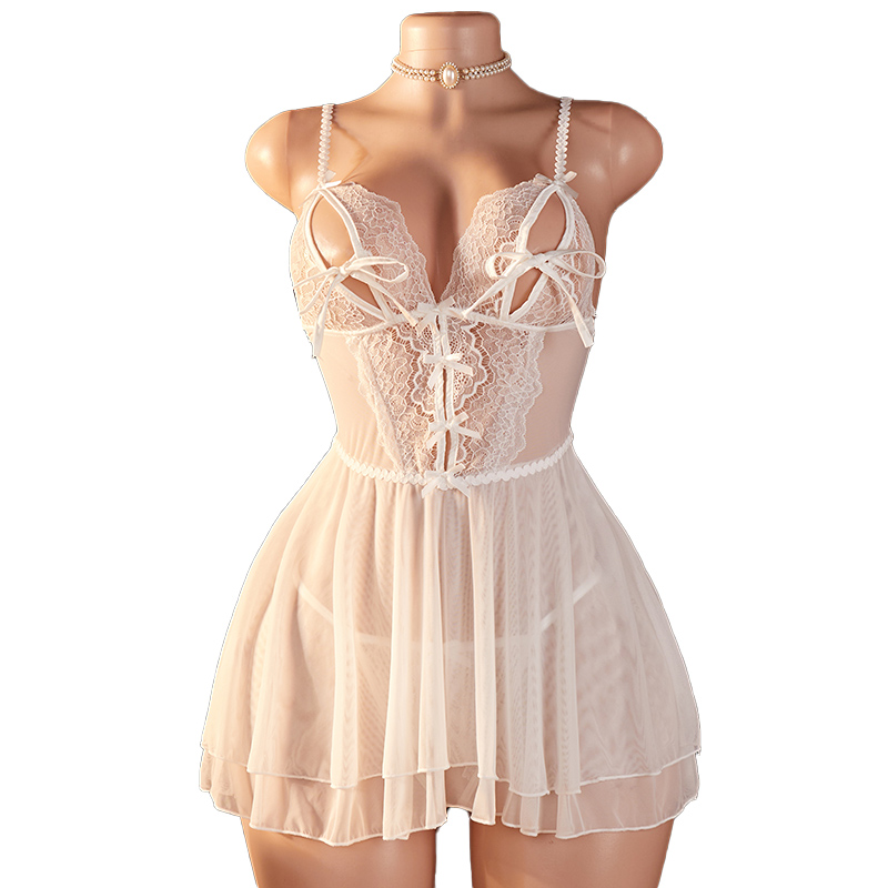 Lace Bralette Set - Ensemble de lingerie sexy transparente pour