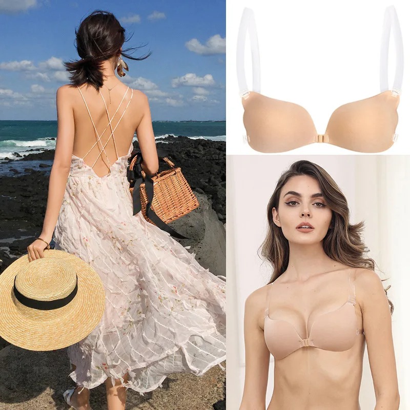 Backless Bra Sticky - Cache-mamelon Invisible soutien-gorge Lingerie femmes Push