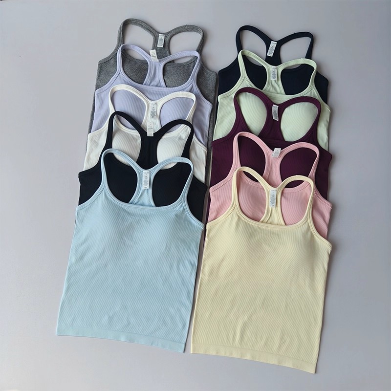 T Shirt Bra Seamless - Camisole de Yoga d'été pour femmes,