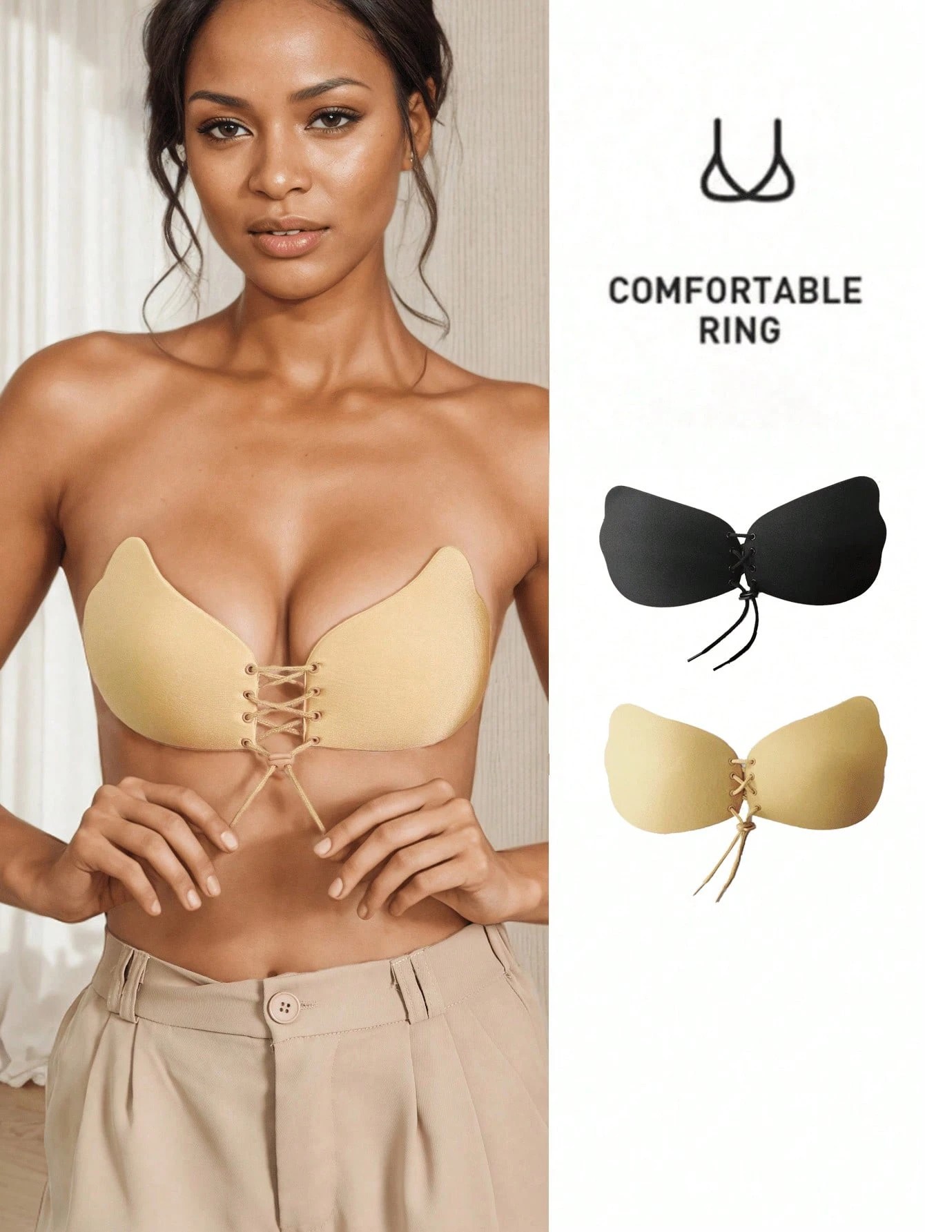 Backless Bra Sticky - Soutien-gorge collant 1 pièce, soutien-gorge Push