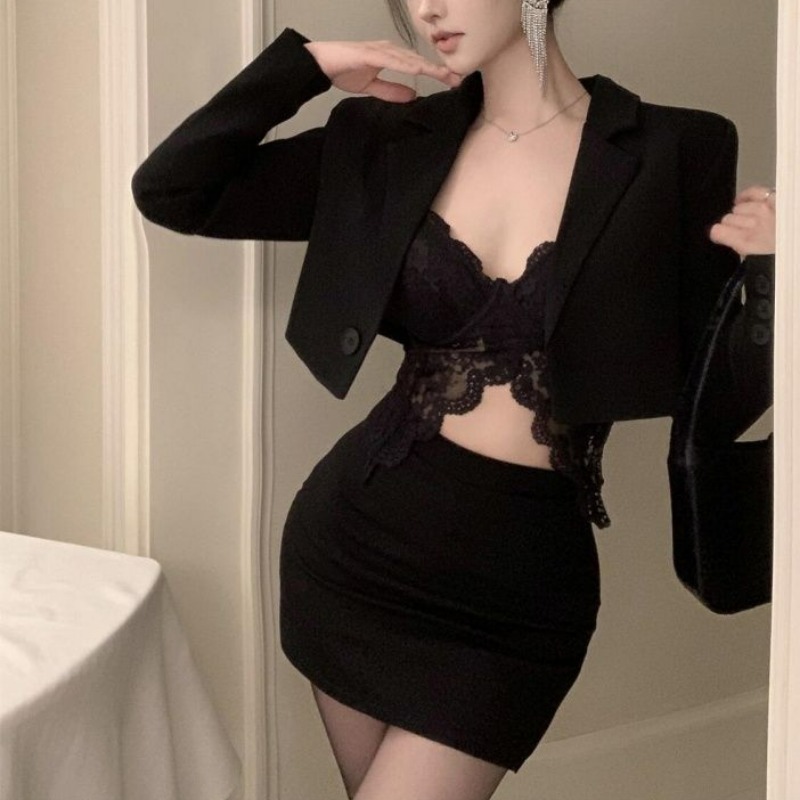 Blazer de printemps noir en de - Lace Bralette Set avis et prix