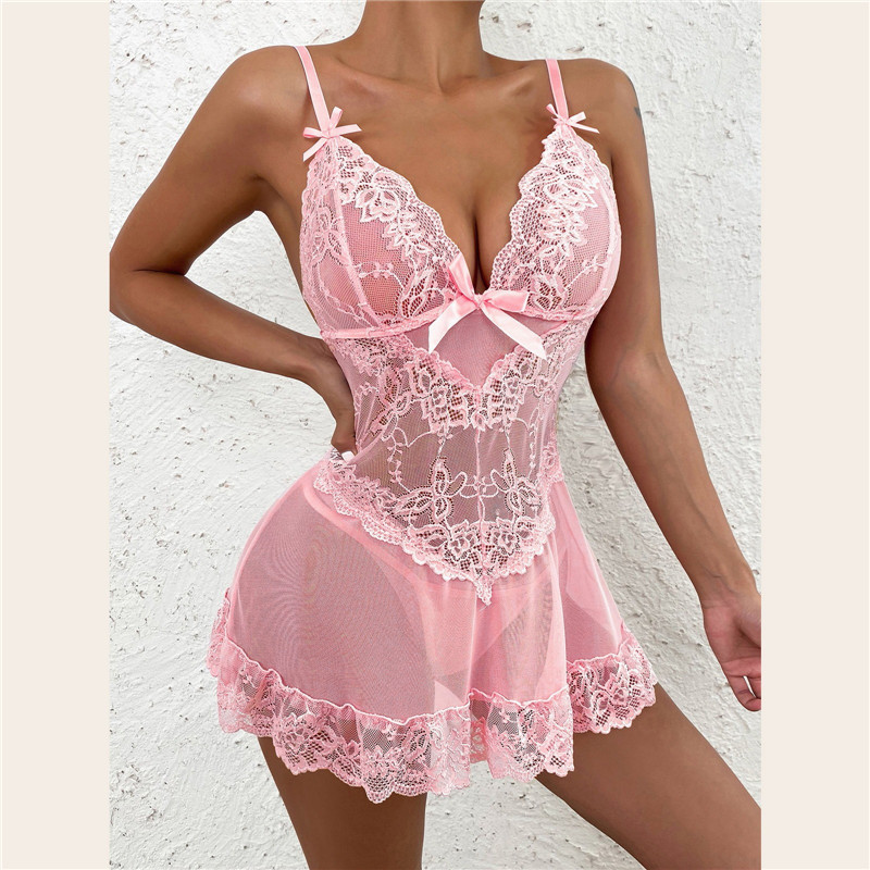 Robe de nuit sexy en dentelle  - Sheer Mesh Bra avis et prix